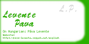 levente pava business card